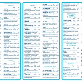 Flyer and Book Design : Bagel Ripple Menu Design 